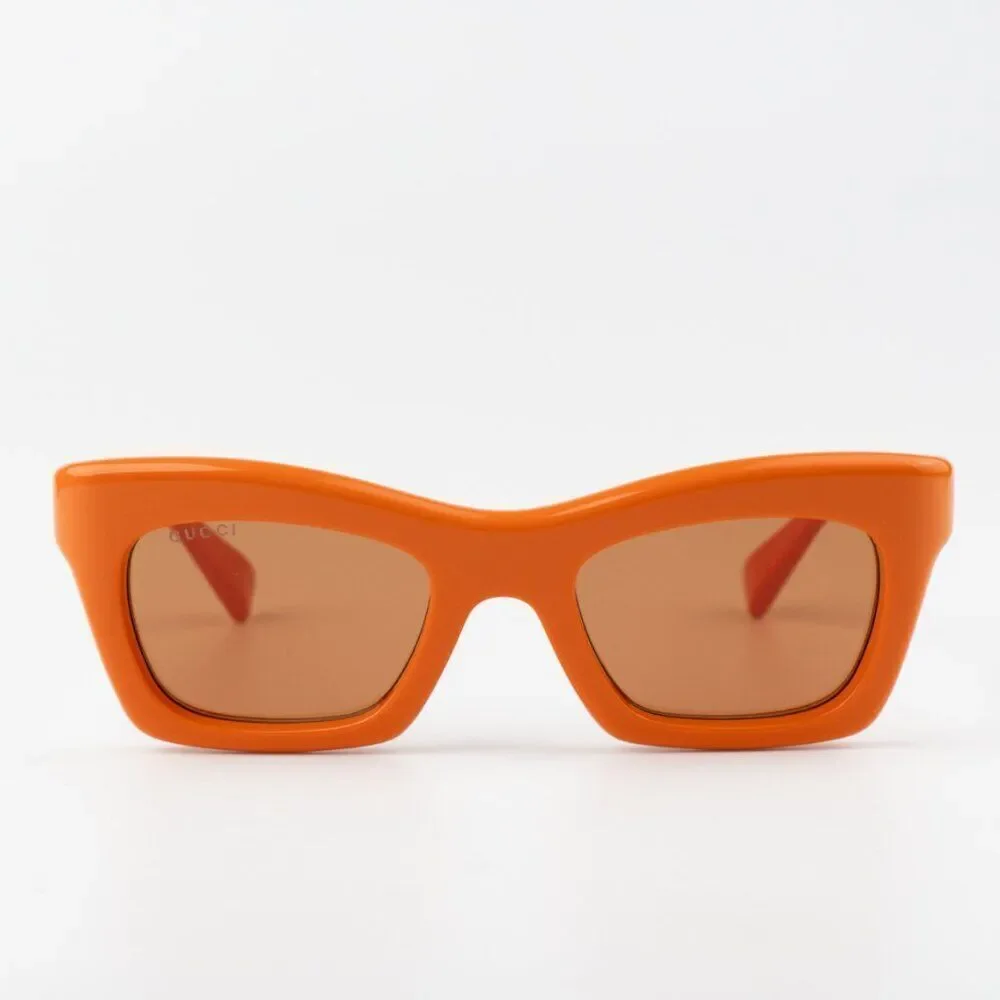 NEW Gucci GG1773S 004 Orange Brown Cat Eye Unisex Sunglasses
